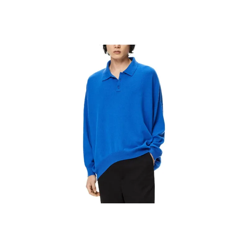 LOEWE FW22 Polo Shirt Men's Electric Blue-2