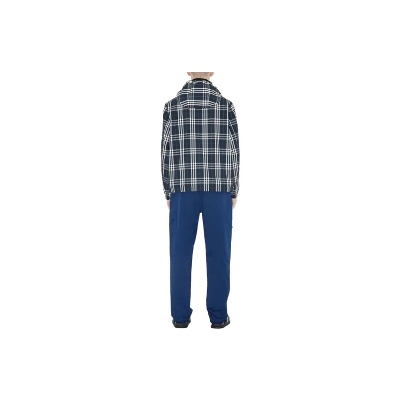 Burberry Checked Zip up Hooded Jacket-3