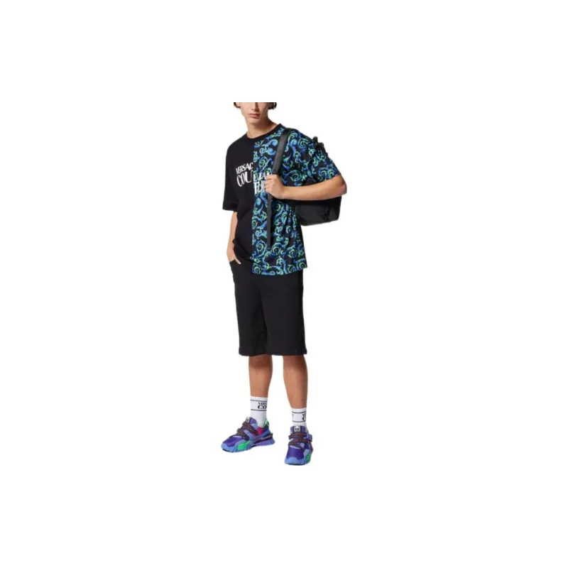 VERSACE JEANS COUTURE T Shirts Men Black Blue Multicolor-3