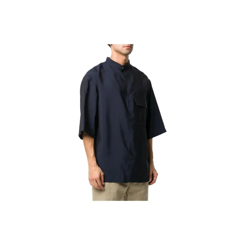 3.1 Phillip Lim Oversized Band Collar Shirt-3
