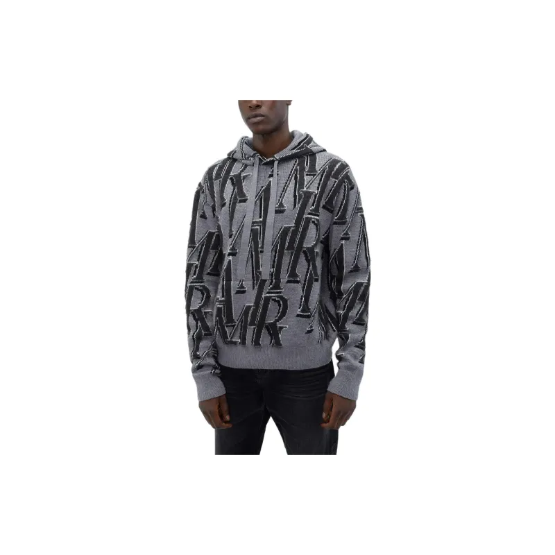 AMIRI Amiri Repeat Hoodie Sweatshirt Men's Gray-2