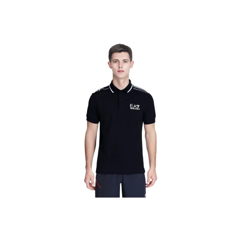 EMPORIO ARMANI EA7 SS24 Polo Shirt Men's Black-3