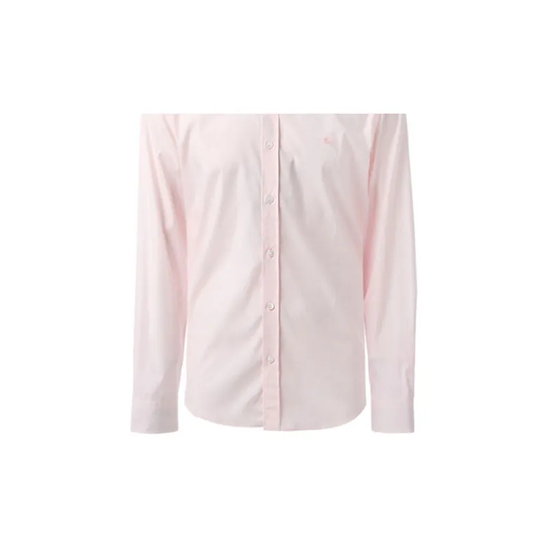 Burberry Mens Point Collar Single-Breasted Long-Sleeve Shirt Light Pink-5