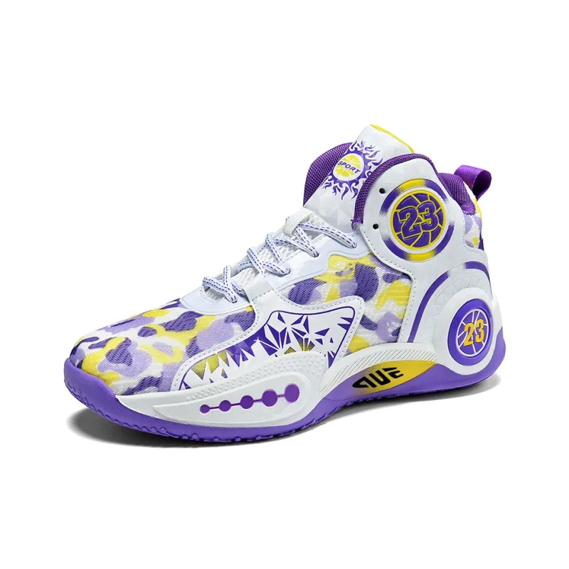 Prince McQueen Cushioning And Breathable Mid Top Air Cushion Basketball Shoes Unisex-1