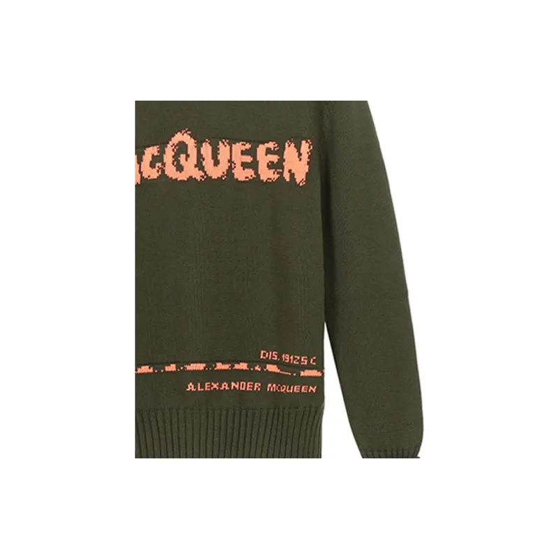 Alexander McQueen FW21 Sweater Men's Army Green-2