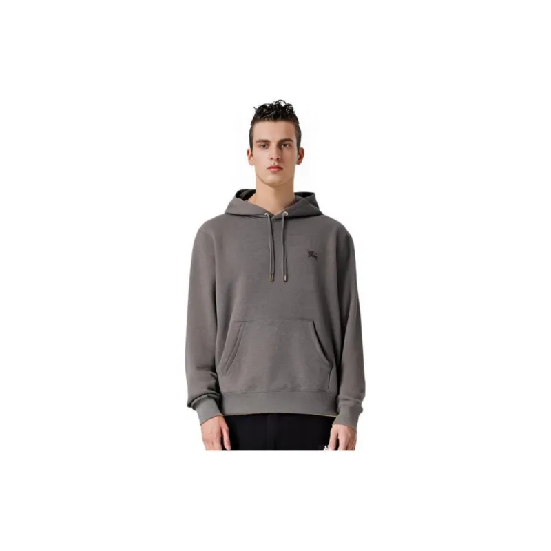 Burberry Clarendon Check Pullover Hoodie Charcoal Gray-1