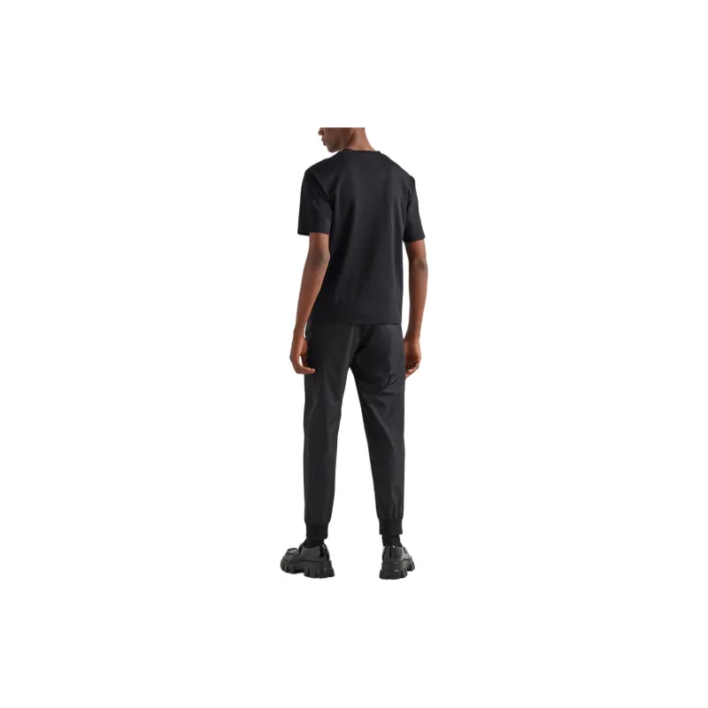 PRADA Logo Detailed Crewneck T Shirt-2