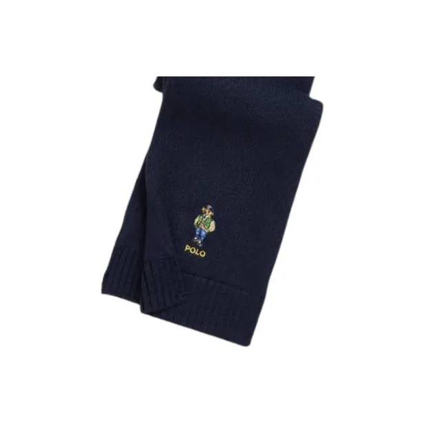 Ralph Lauren Cotton Knit Scarves Kids' Dark Blue-2