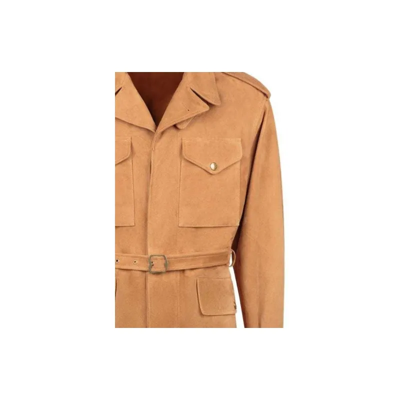 BALLY Belted Suede Jacket-4