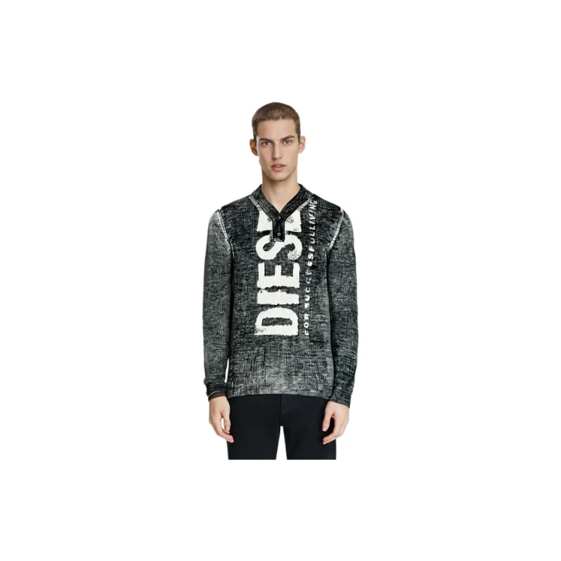 DIESEL K Atullus Printed Wool Jumper With Logo-4