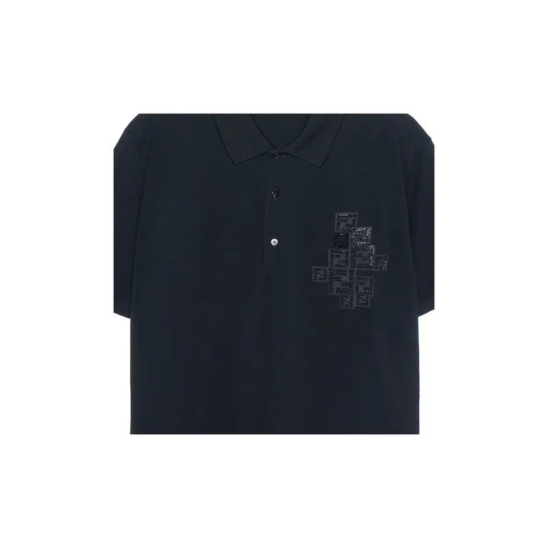 FENDI Polo Shirts Men Black-6