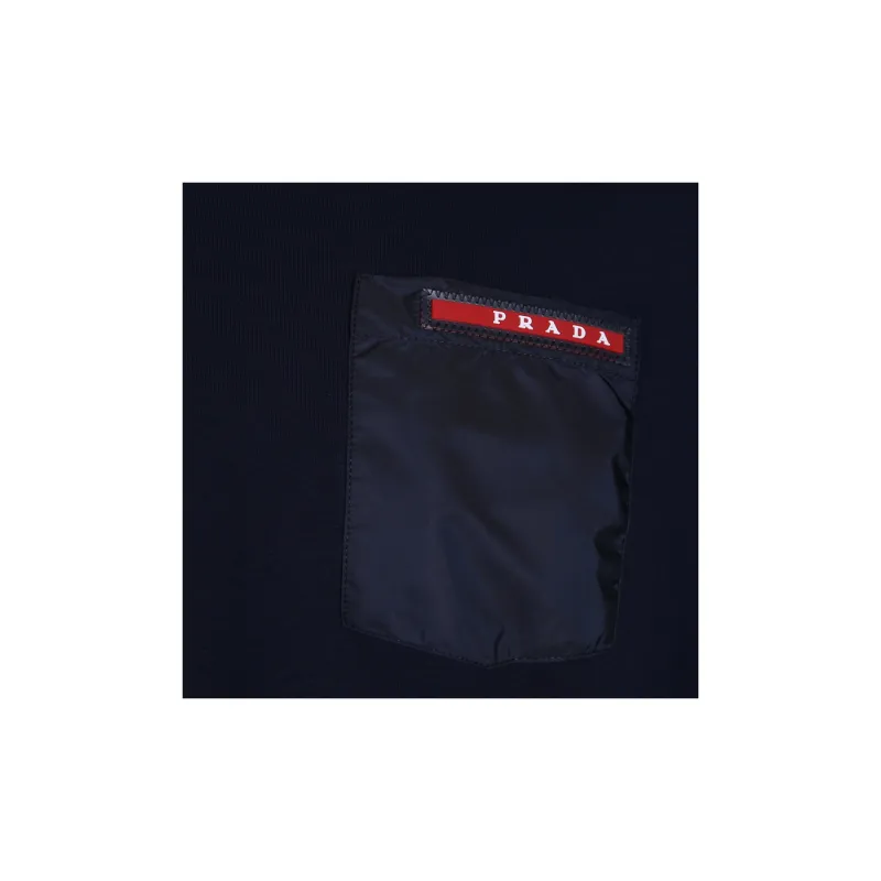 PRADA T-Shirts Men Navy Blue-4