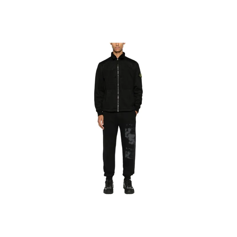 STONE ISLAND Knitted Sweatpants Men's Black-1