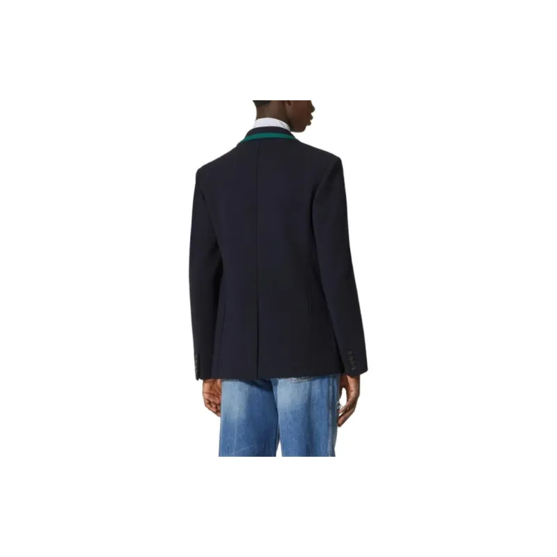 Valentino VLogo Patch Single Breasted Jacket-2