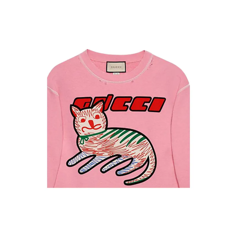 GUCCI Cat print Organic cotton Sweatshirt-5