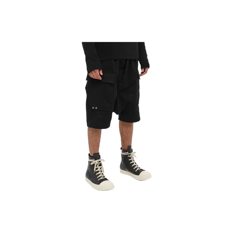 RICK OWENS Drop-crotch Cargo Shorts-3