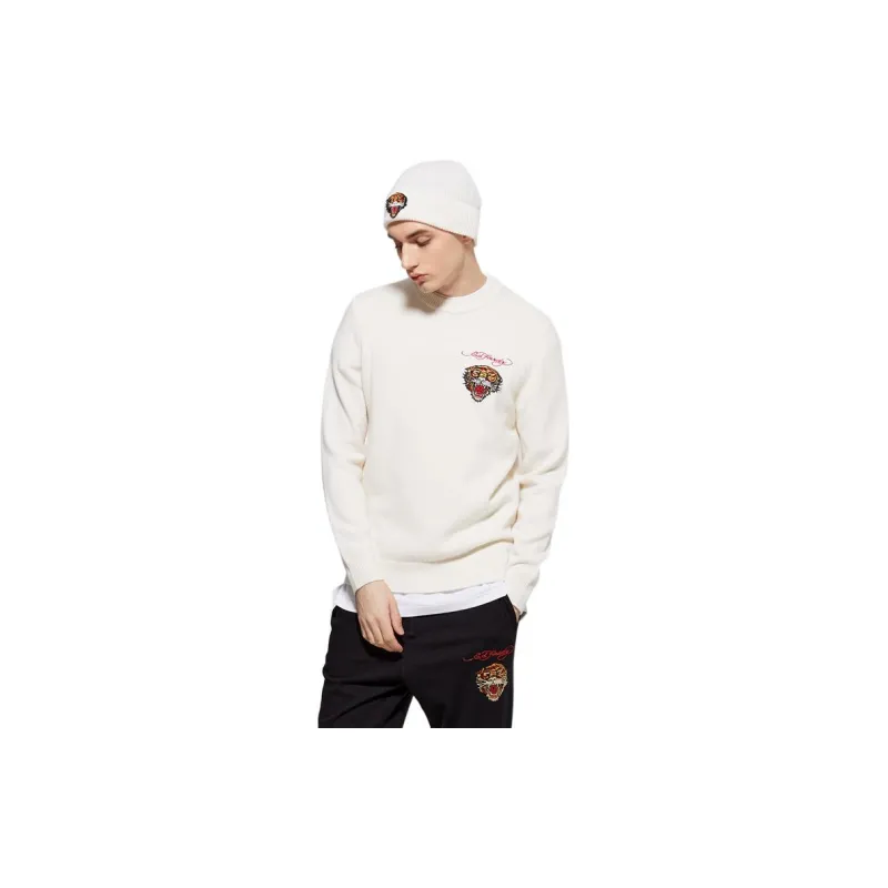 Ed Hardy Knitwear Men Ivory White E1OWM031-4
