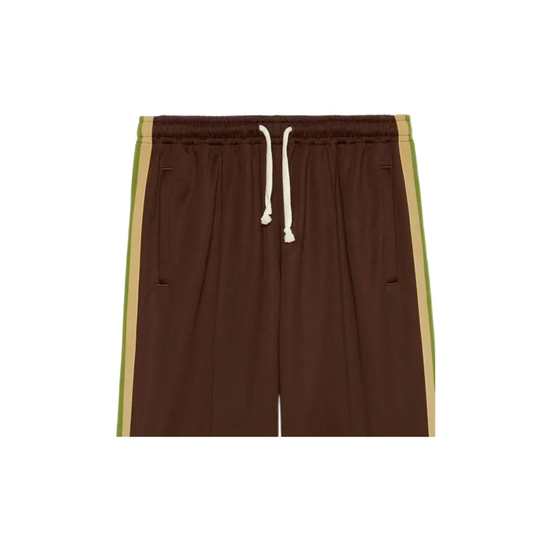 GUCCI Knitted Sweatpants Men Red Brown-3