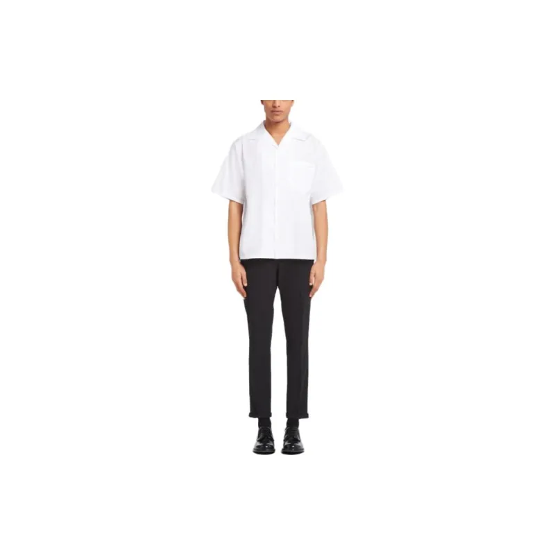 PRADA Logo-patch Bowling Shirt-2