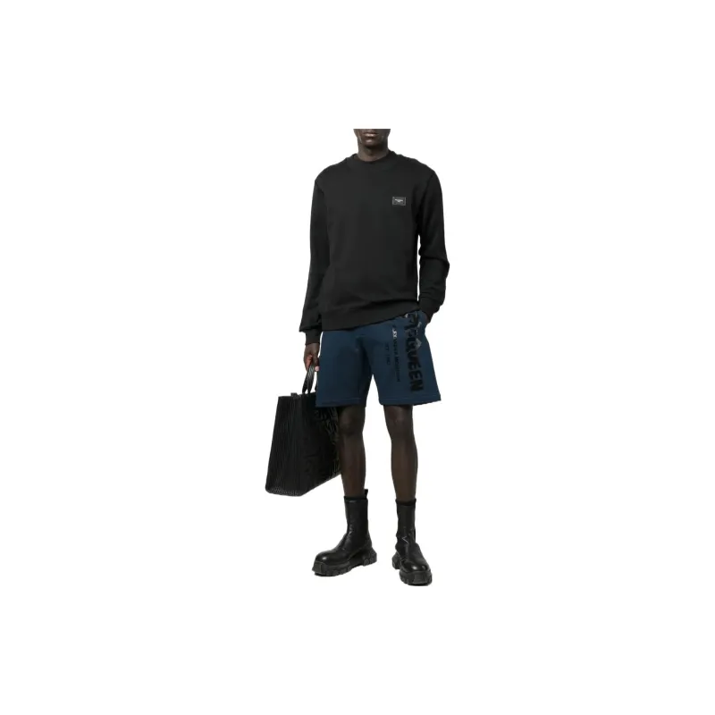 Alexander McQueen Logo Graffiti Bermuda Shorts-1