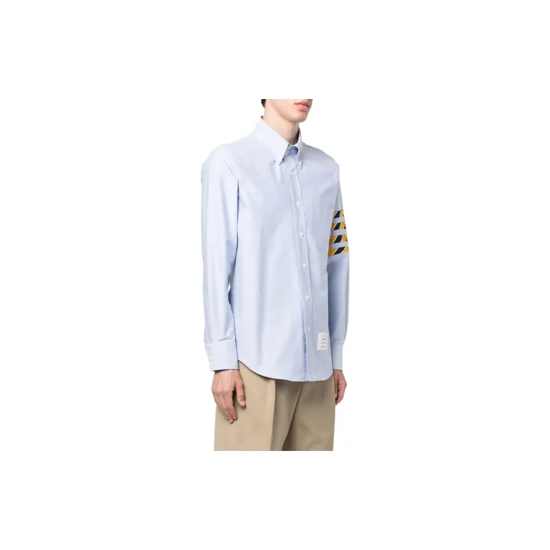THOM BROWNE Shirts Men Light Blue-2
