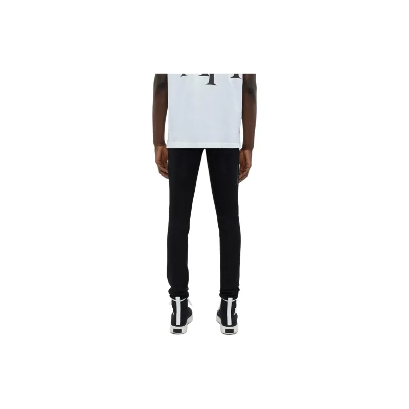 AMIRI Logo embroidered Distressed Slim cut Jeans-1