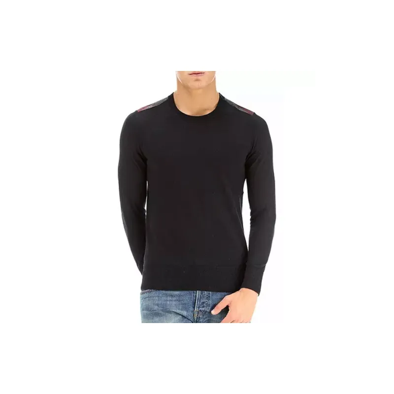 Burberry Cashmere Sweaters Men Black-2