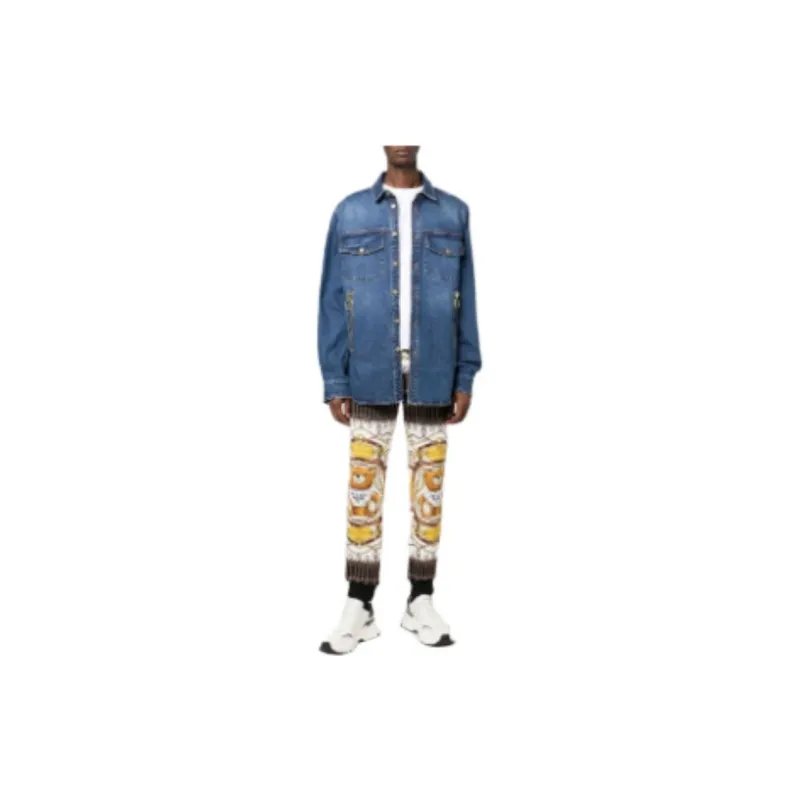 MOSCHINO Denim Jackets Men Blue-1