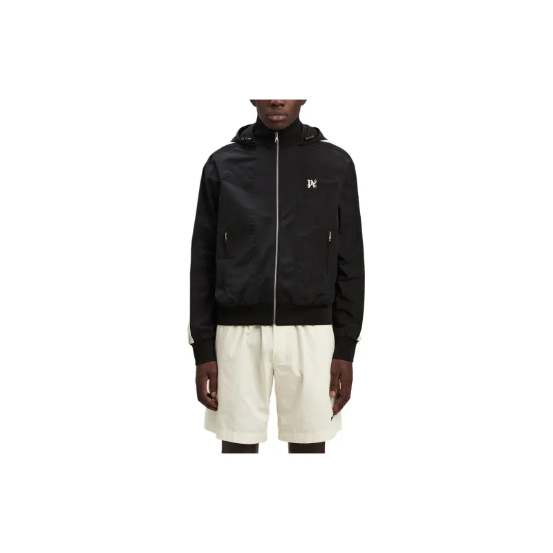 PALM ANGELS Logo Embroidered Hooded Jacket-2