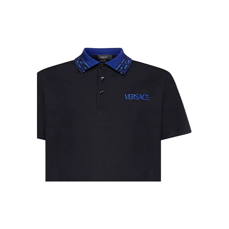 VERSACE Polo Shirts Men Black-4