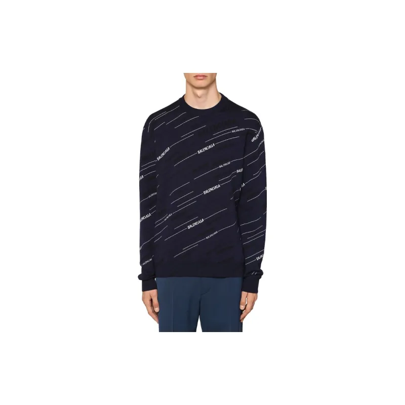 Balenciaga Sweaters Men Dark Blue-2