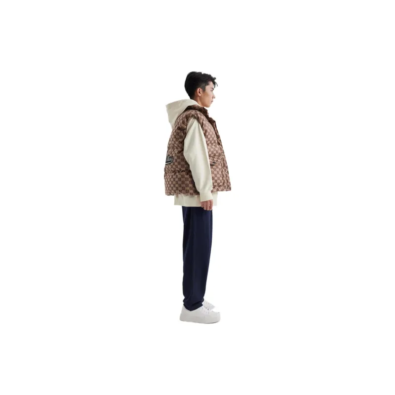 Mitchell Ness Vests Unisex Brown-5