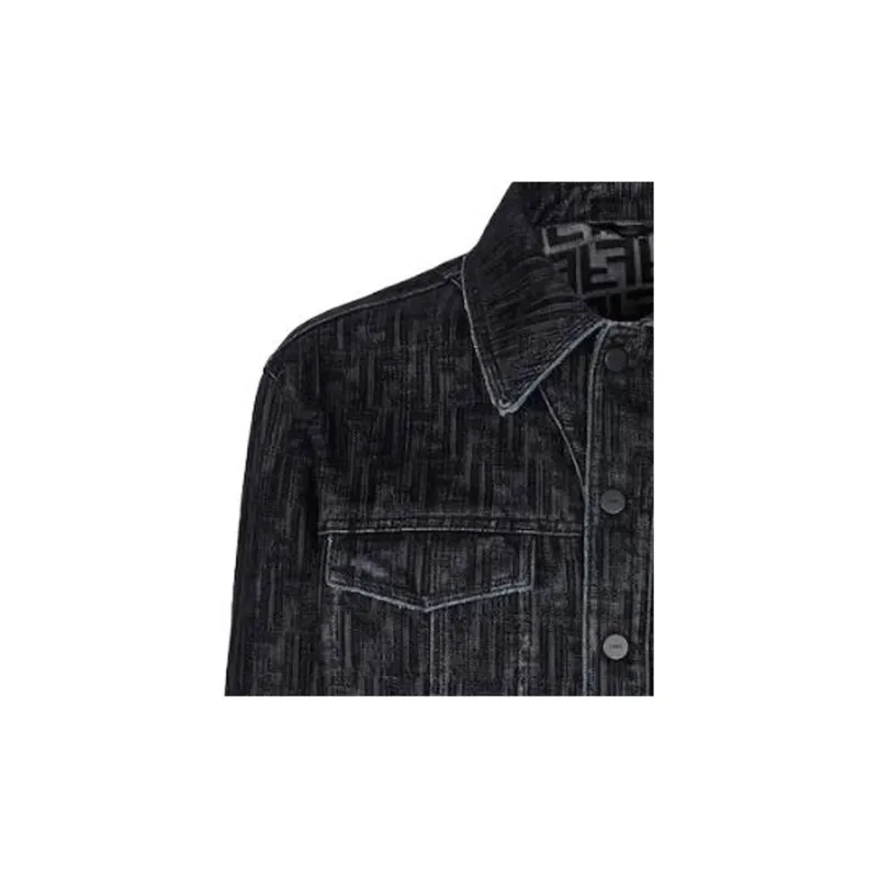 FENDI FF motif Denim Jacket-4