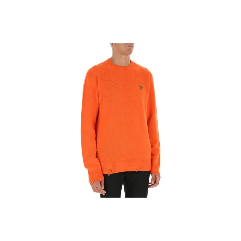 VERSACE Cashmere Sweaters Men Orange-3