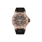 Rose Gold Case Black Strap
