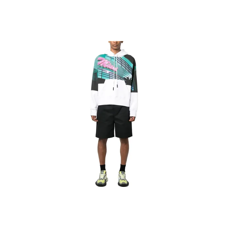 PALM ANGELS Graphic Printed Drawstring Hoodie-1