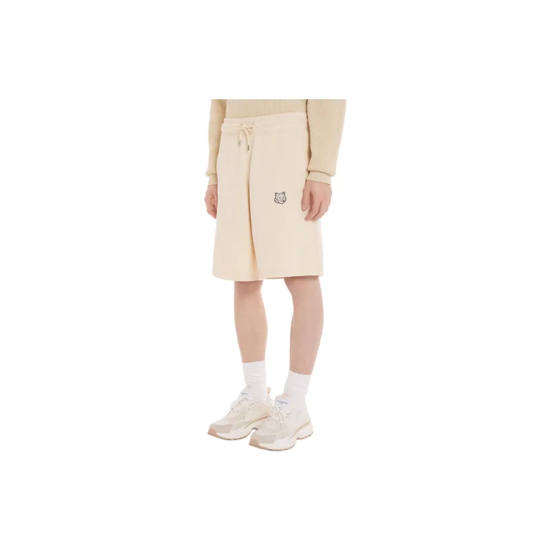 Maison Kitsune Bold Fox Head Patch Oversize Jog Shorts-4