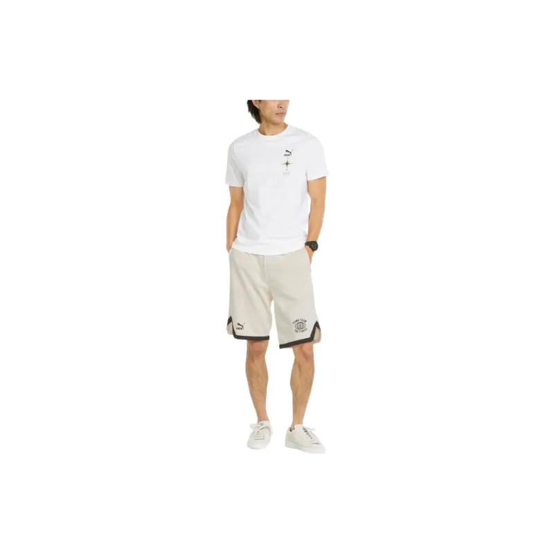 PUMA 8 Pt Logo Team Shorts Casual Shorts Men's White-3