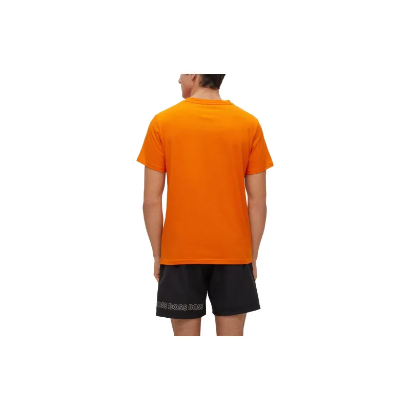 HUGO BOSS Crew Neck Short Sleeved T Shirts Men's Orange-3