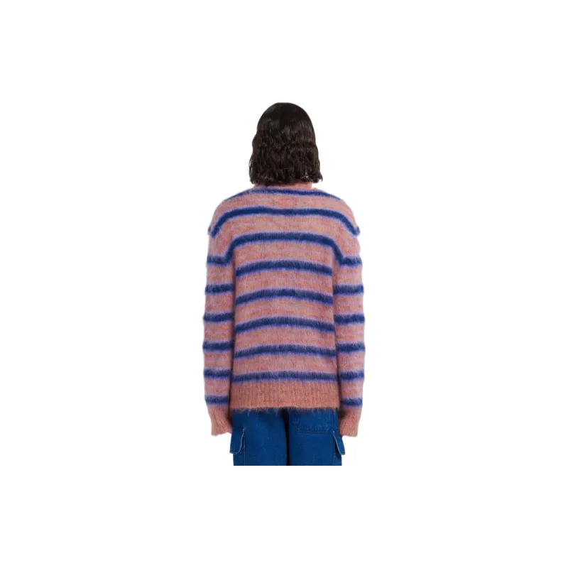 MARNI Mohair Striped Cardigan-1