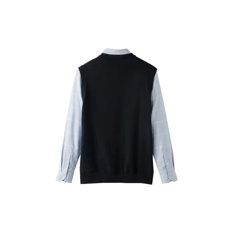 HLA Knitwear Men Navy Blue 35-3
