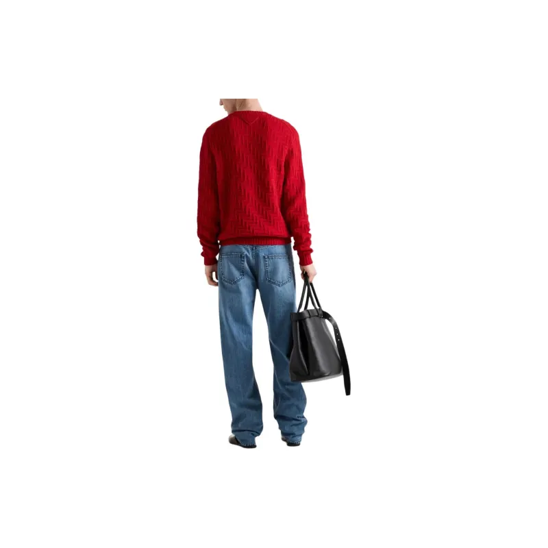PRADA SS24 Sweater Men's Blood Red-1