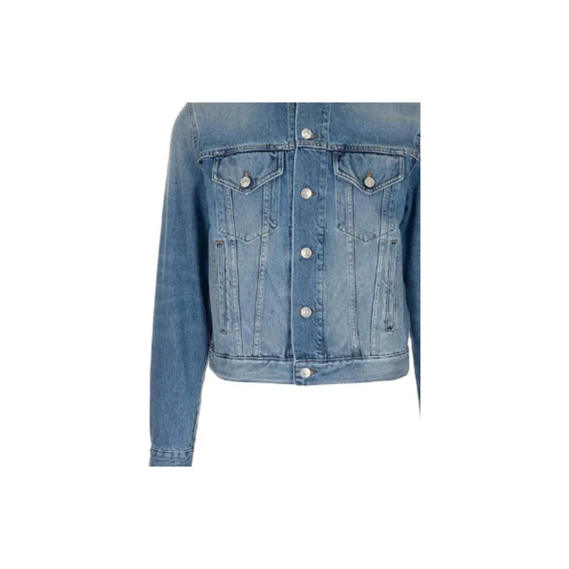 Balenciaga Denim Jacket Regular Fit Unisex Blue-4