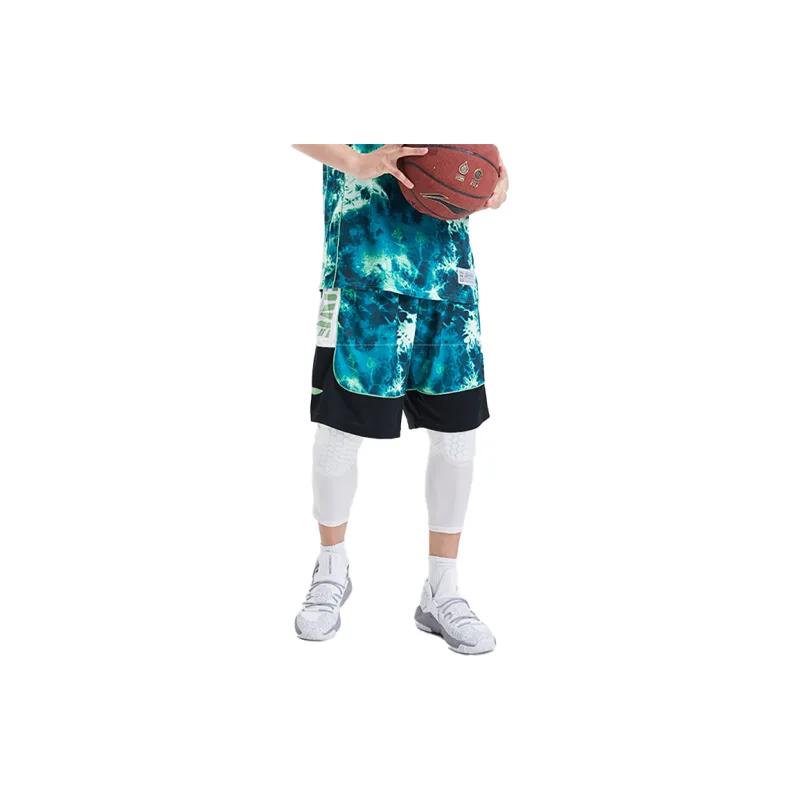 Disney X LINING Basketball Shorts Men Green Ice Texture All Over Print-2