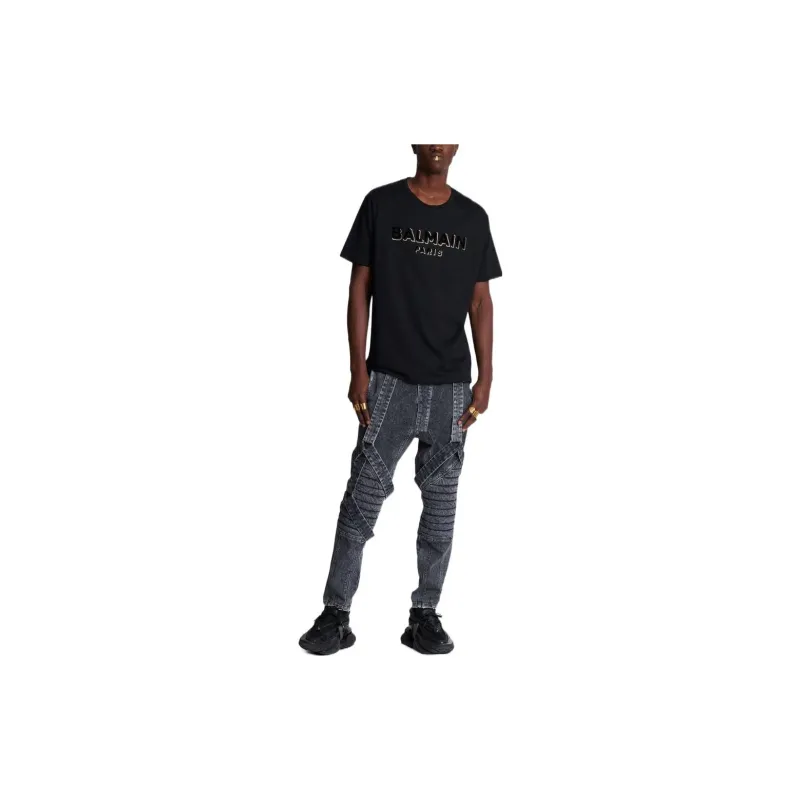 BALMAIN Flock And Foil T Shirt-1