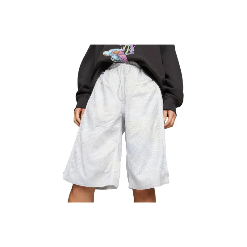 PUMA Logo Patch Drawstring Shorts-3