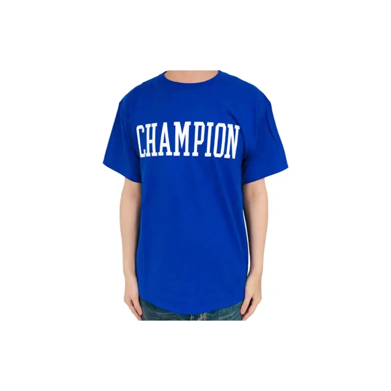 Champion Regular T Shirt Unisex Royal Blue US Version-2