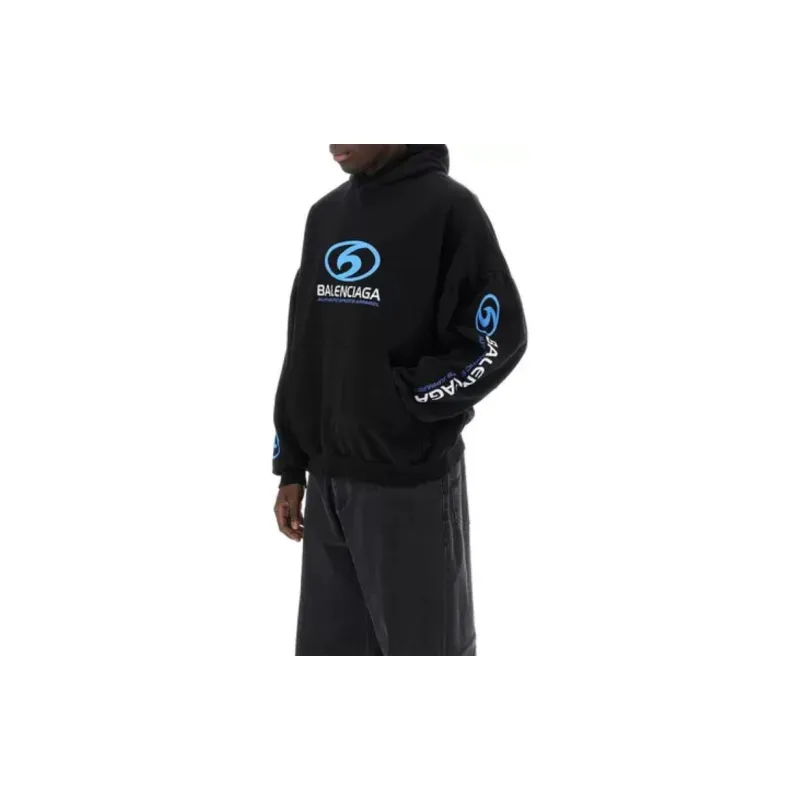 Balenciaga Logo Printed Distressed Hoodie-7