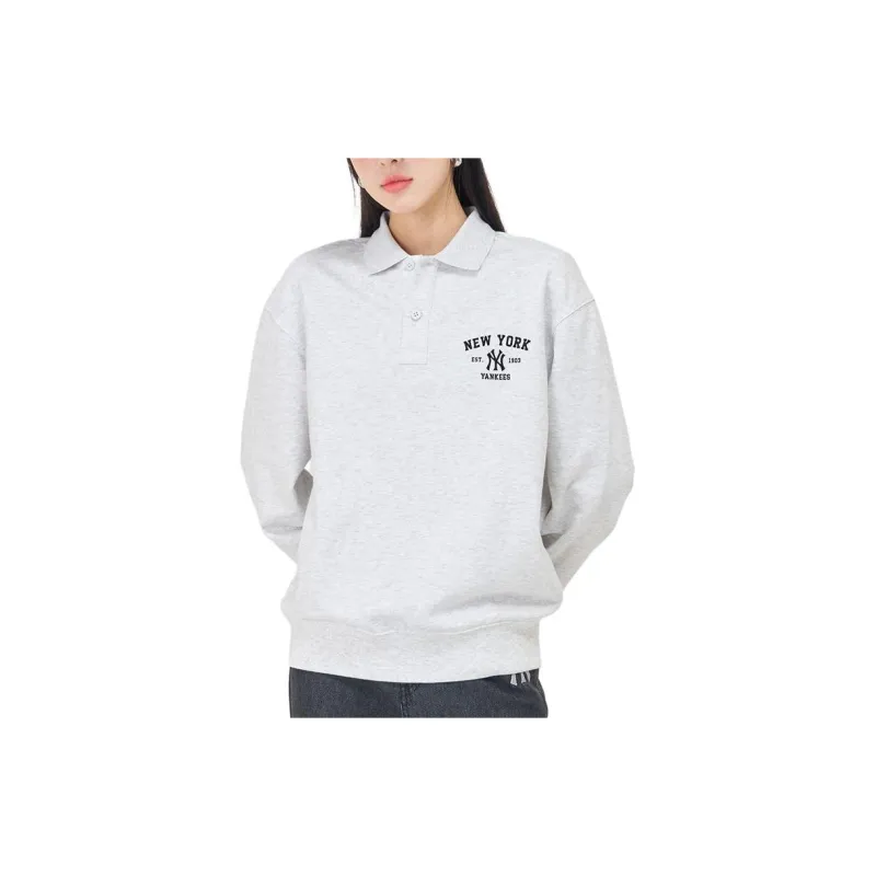 MLB SS24 New York Yankees Sweatshirt Unisex Light Heather Gray-1