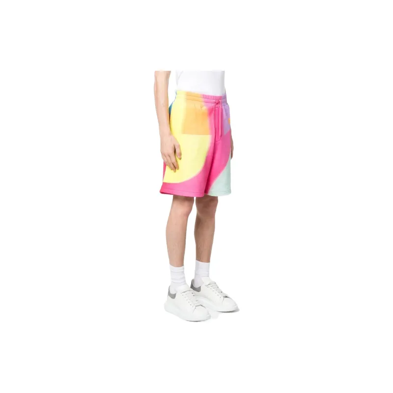 MOSCHINO Rainbow Printed Drawstring Shorts-3